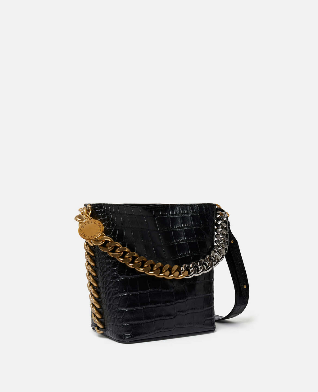 Stella Frayme Croc-Effect Embossed Bucket Bag