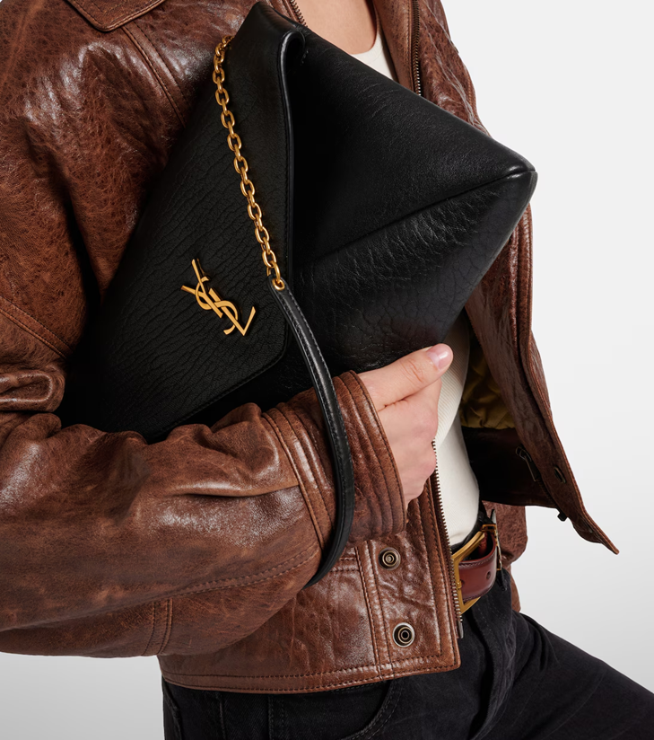 Saint Laurent Cassandre leather large shoulder bag