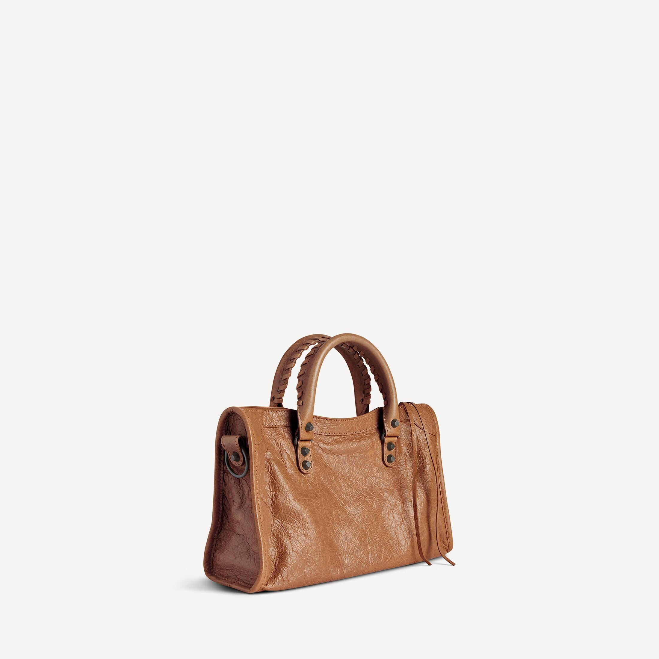 BALENCIAGA WOMEN'S LE CITY BAG SMALL IN CAMEL