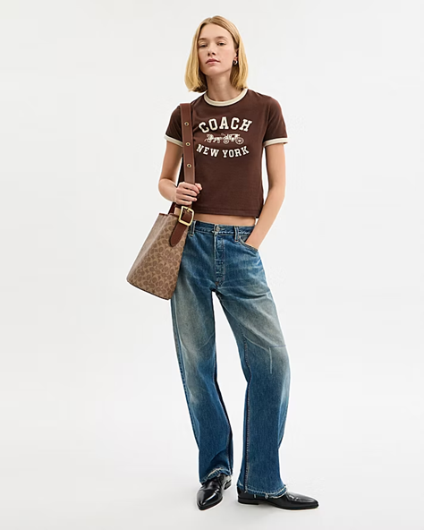 COACH BLEECKER BUCKET BAG IN SIGNATURE CANVAS