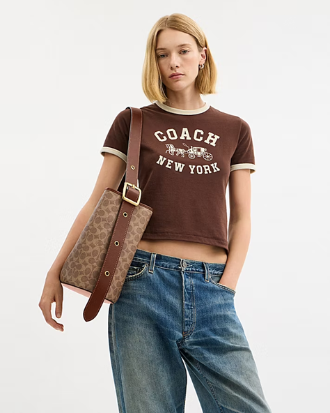 COACH BLEECKER BUCKET BAG IN SIGNATURE CANVAS