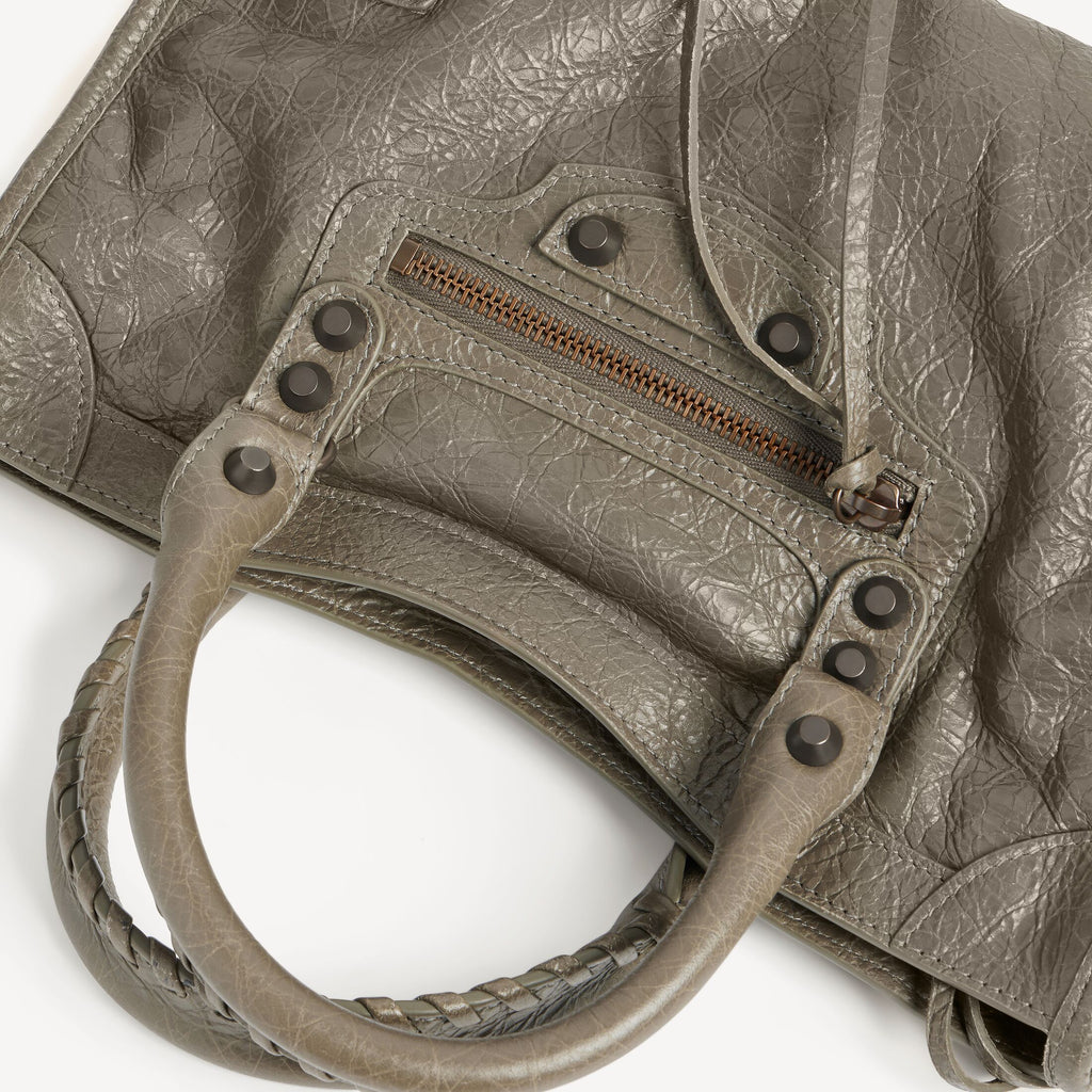 BALENCIAGA WOMEN'S LE CITY BAG SMALL IN ARMY GREEN