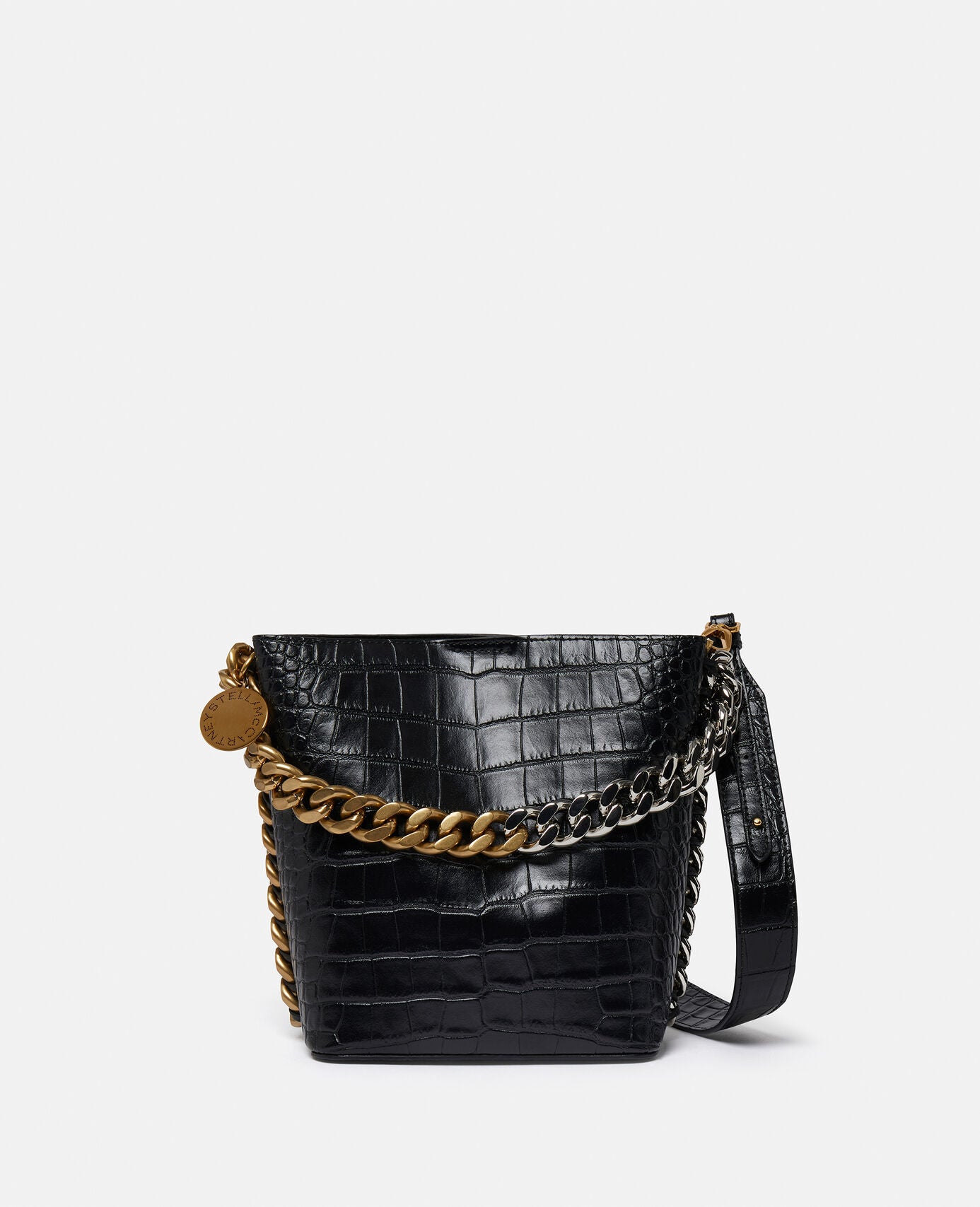Stella Frayme Croc-Effect Embossed Bucket Bag