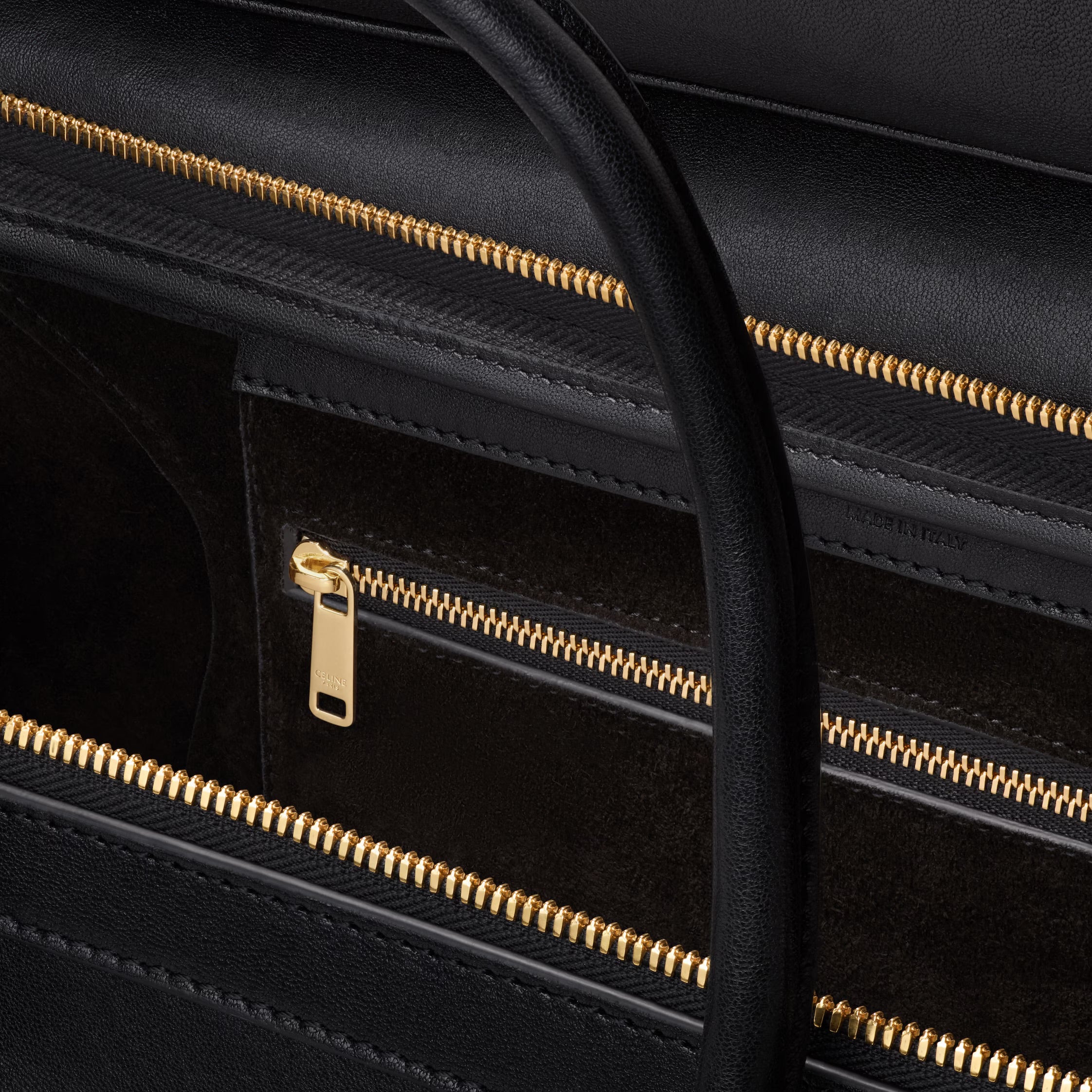 CELINE SMILE LUGGAGE IN SUPPLE SHINY LAMBSKIN
