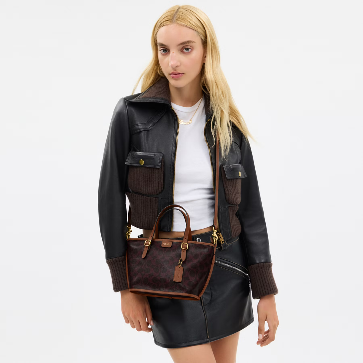 COACH TAXI TOTE BAG 21 IN SIGNATURE CANVAS