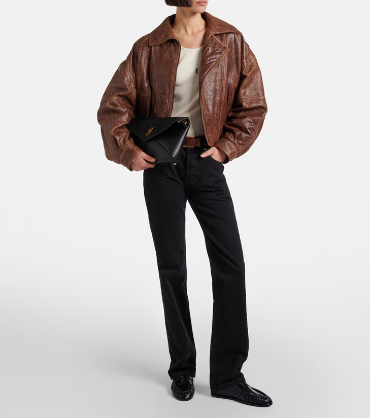 Saint Laurent Cassandre leather large shoulder bag