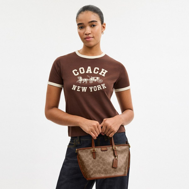 COACH TAXI TOTE BAG 21 IN SIGNATURE CANVAS