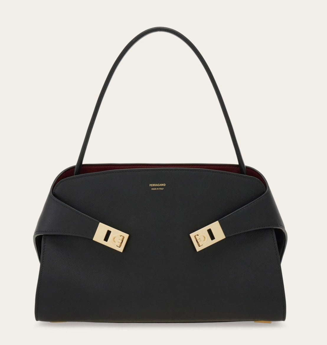 Ferragamo Hug soft bicolor shoulder bag