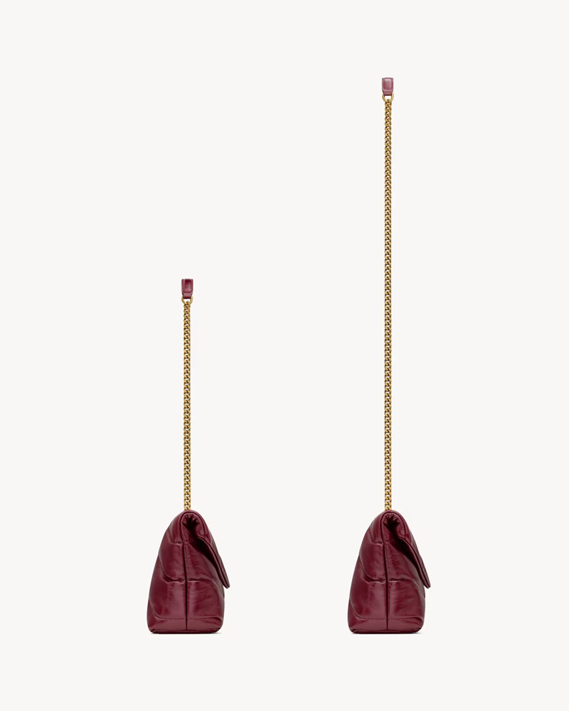 Yves Saint Laurent Toy Puffer in shiny leather