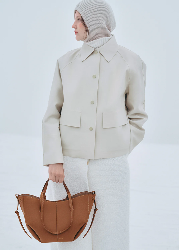 Polene Cyme Mini Edition Textured Camel