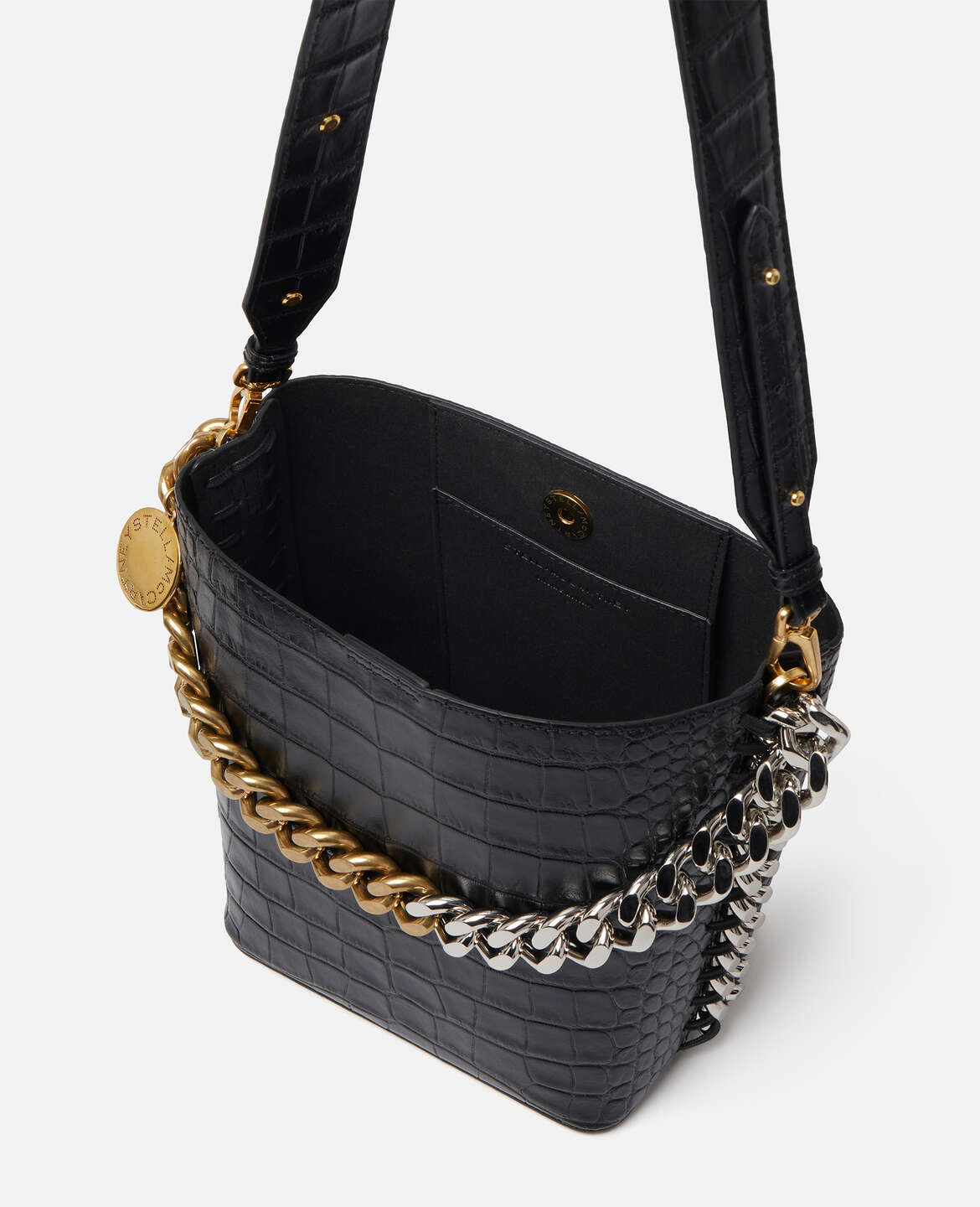 Stella Frayme Croc-Effect Embossed Bucket Bag