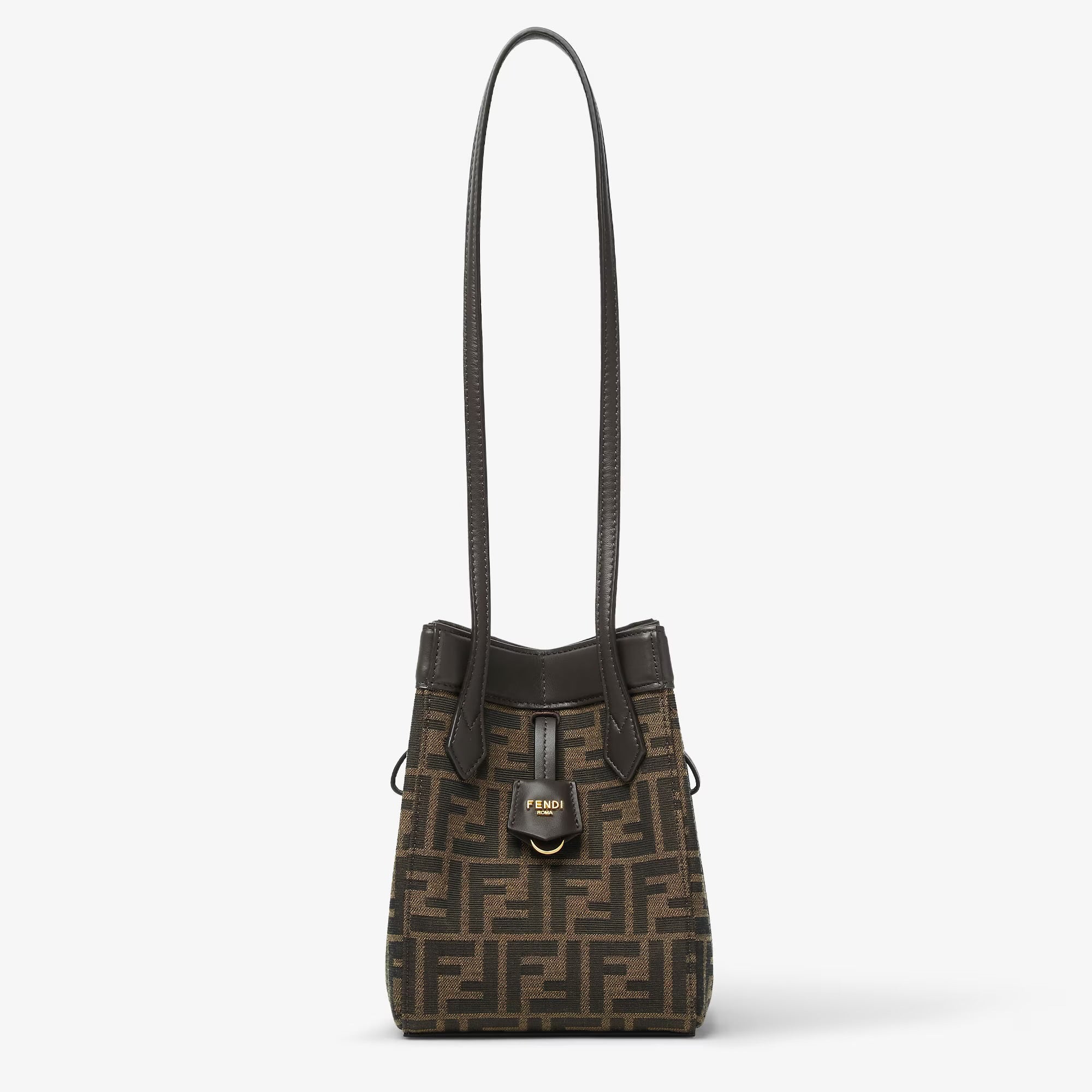 Fendi Origami Mini Brown FF jacquard fabric mini bag