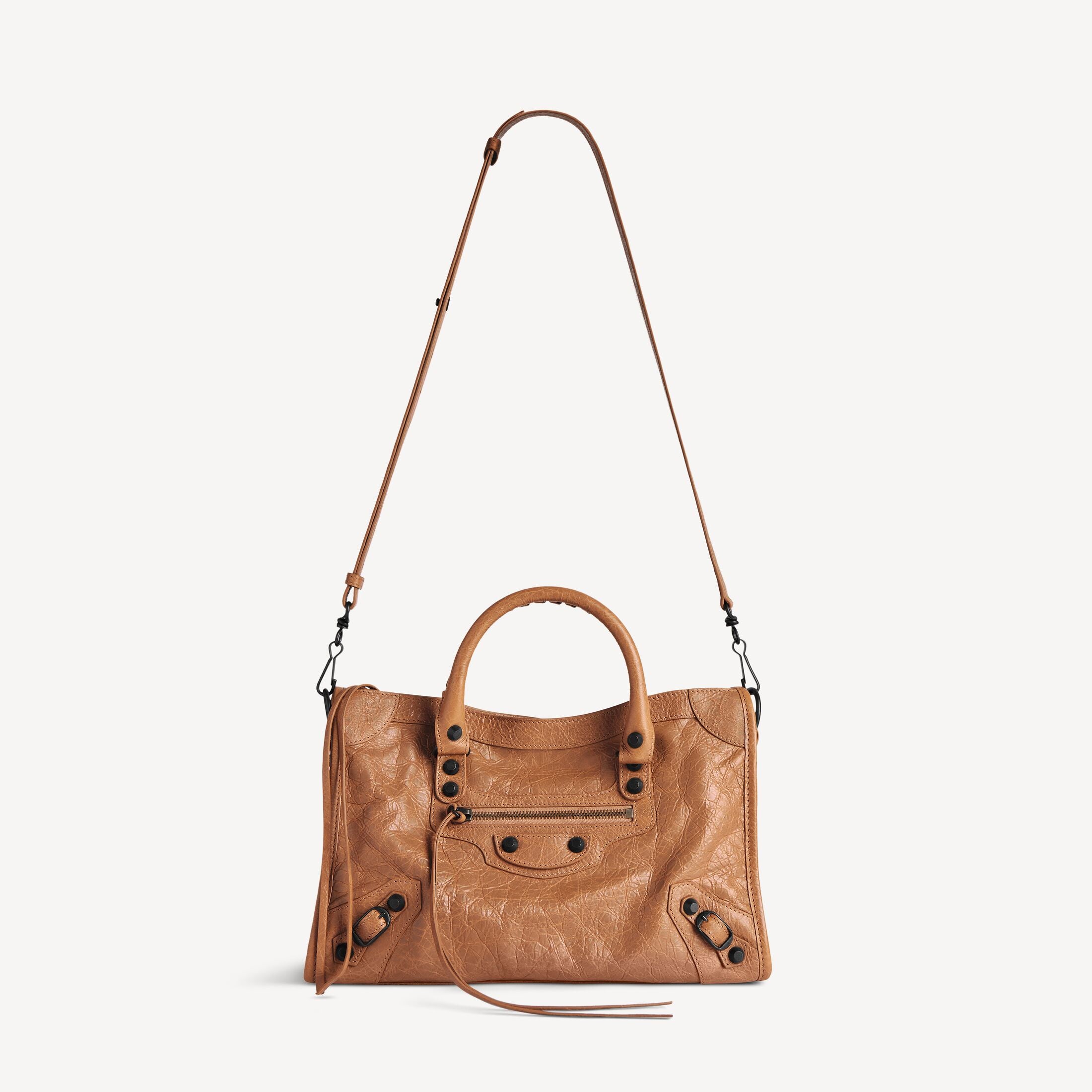BALENCIAGA WOMEN'S LE CITY BAG SMALL IN CAMEL