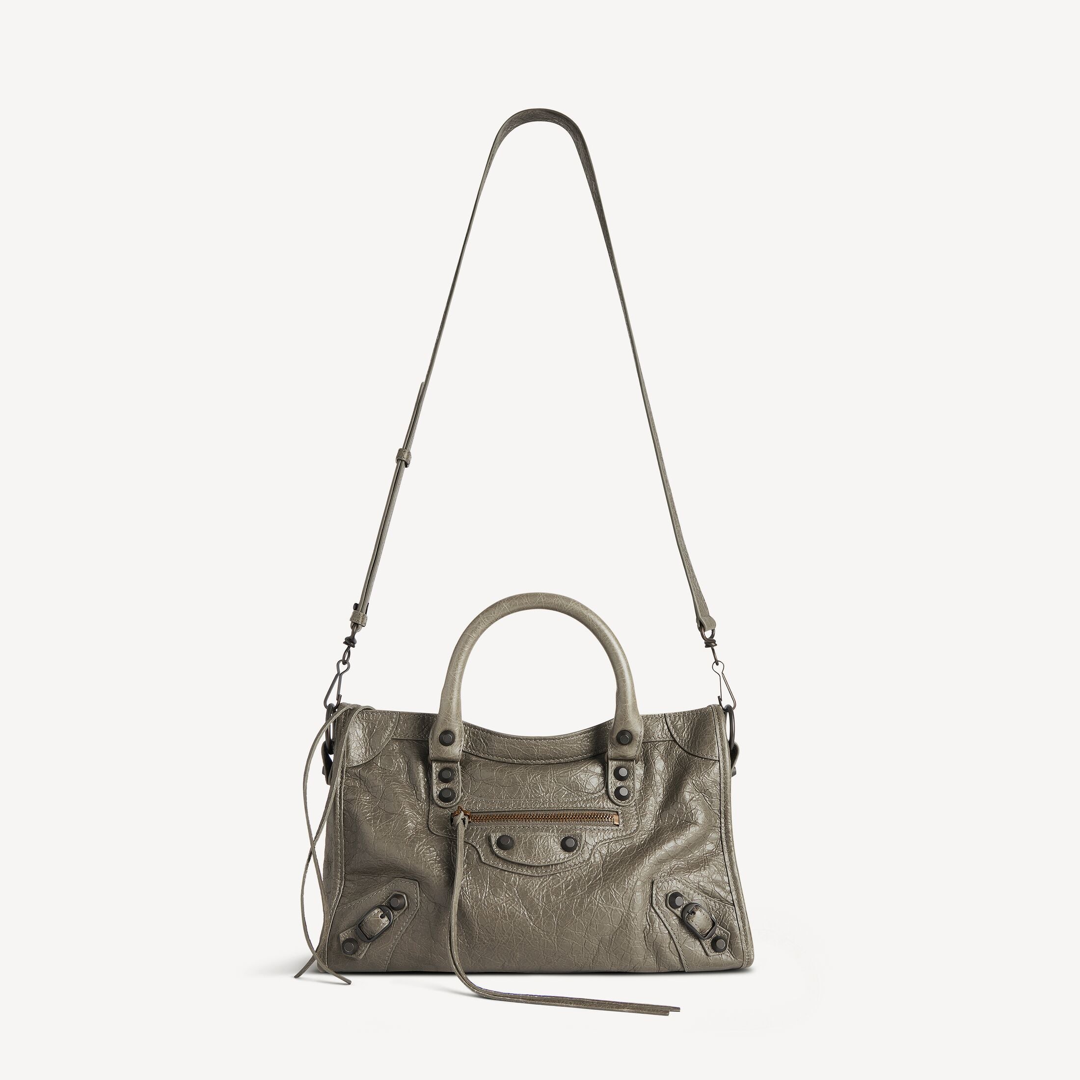 BALENCIAGA WOMEN'S LE CITY BAG SMALL IN ARMY GREEN
