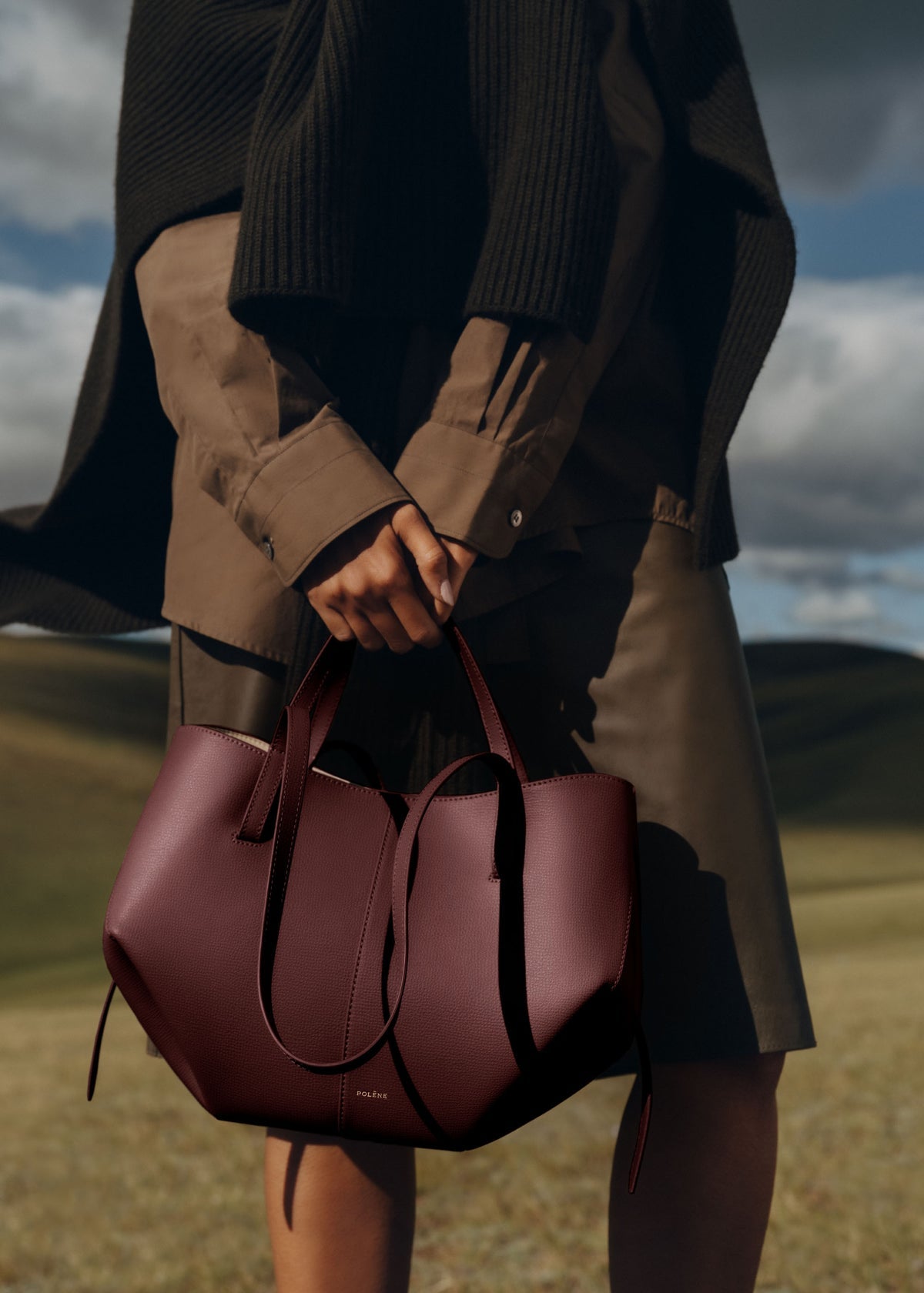 Polene Cyme Mini
Edition Textured Black Cherry