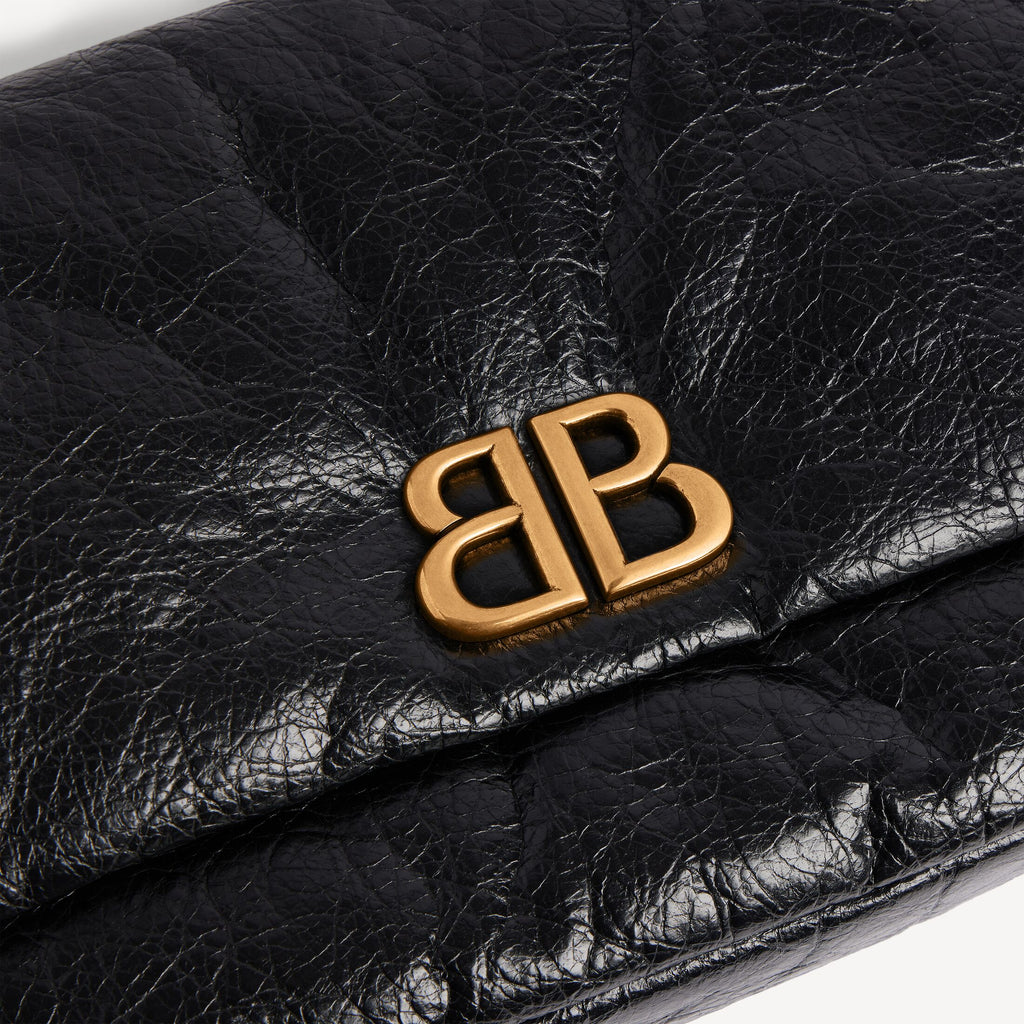 BALENCIAGA WOMEN'S MONACO BAG MINI IN BLACK