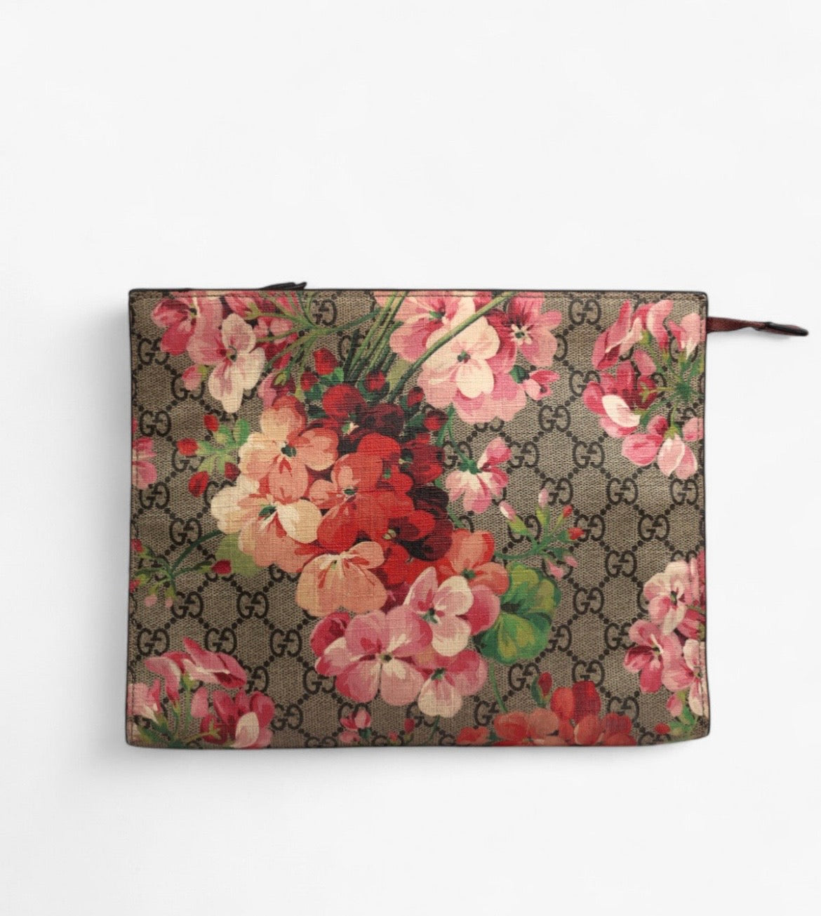 GUCCI GG BLOOMS FLORAL CLUTCH