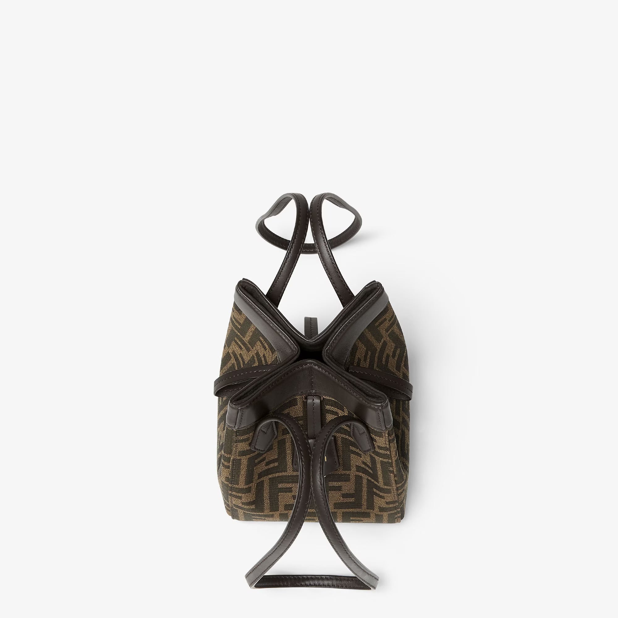 Fendi Origami Mini Brown FF jacquard fabric mini bag