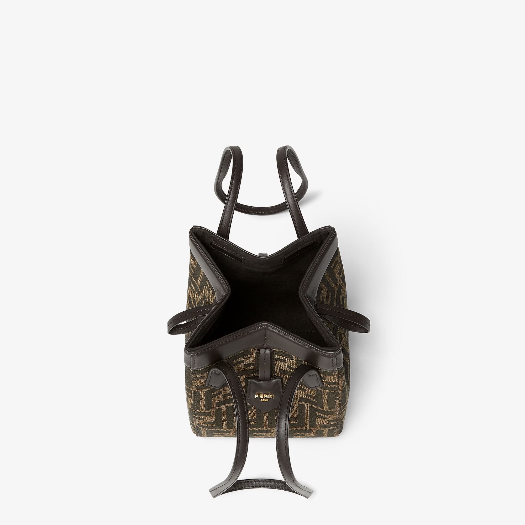 Fendi Origami Mini Brown FF jacquard fabric mini bag