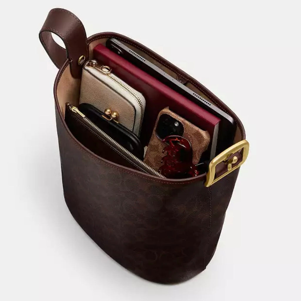 COACH BLEECKER BUCKET BAG IN SIGNATURE CANVAS