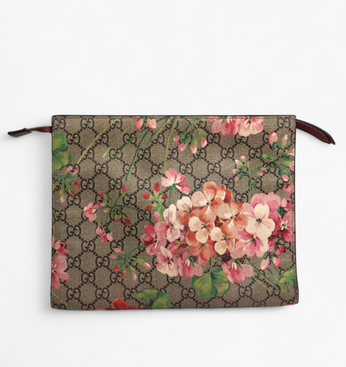 GUCCI GG BLOOMS FLORAL CLUTCH