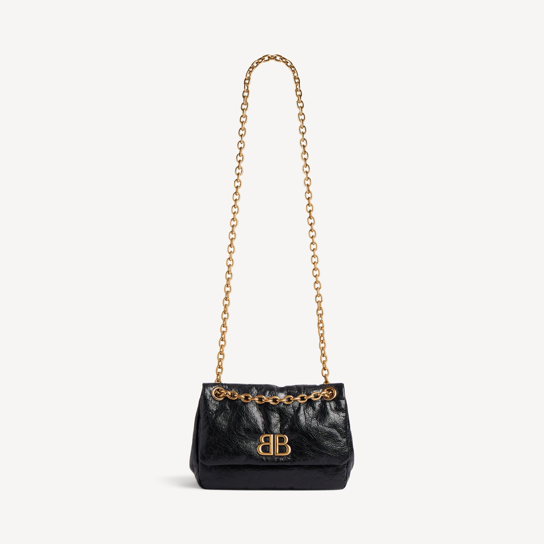 BALENCIAGA WOMEN'S MONACO BAG MINI IN BLACK