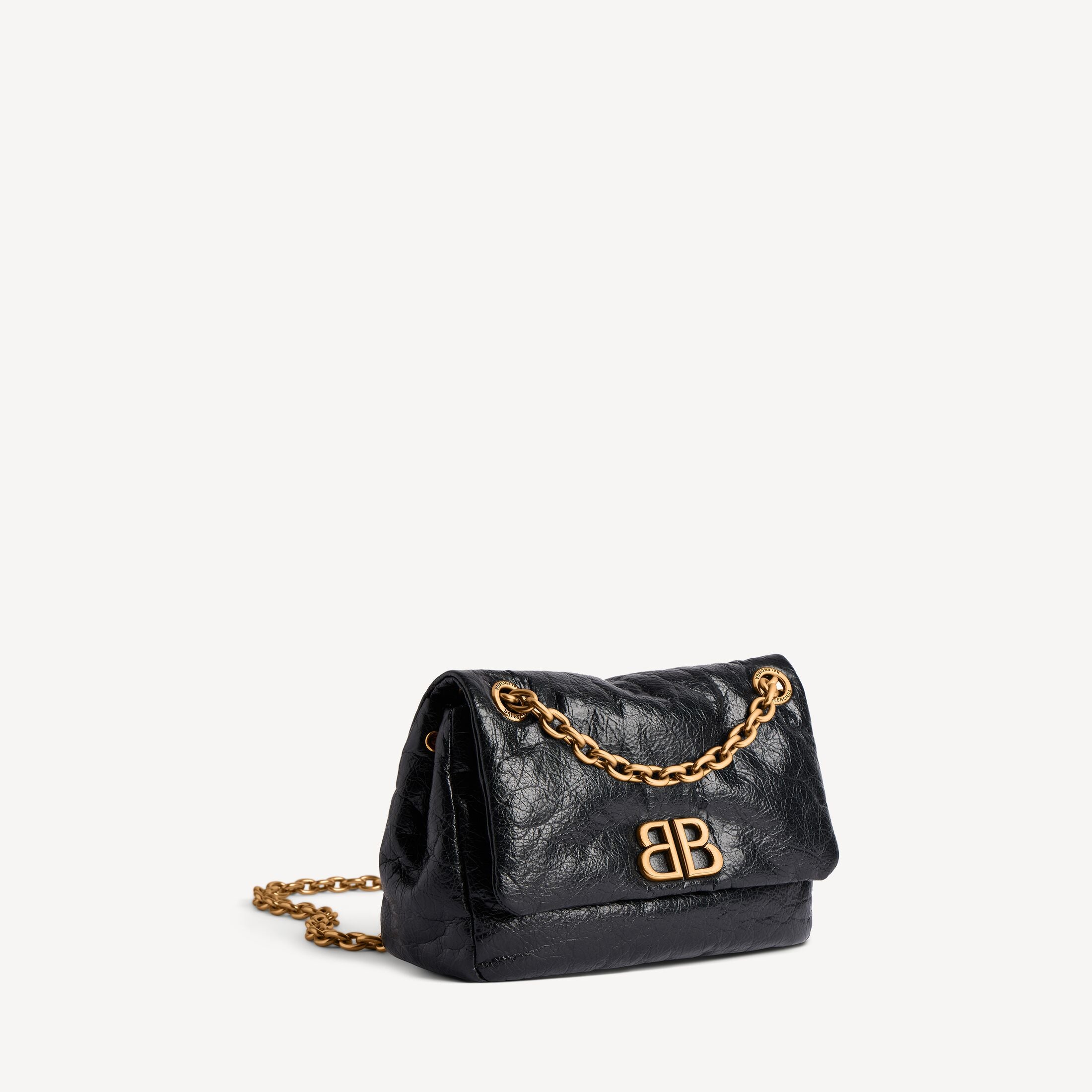 BALENCIAGA WOMEN'S MONACO BAG MINI IN BLACK