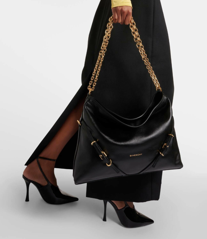 Givenchy buckle-strap leather shoulder bag