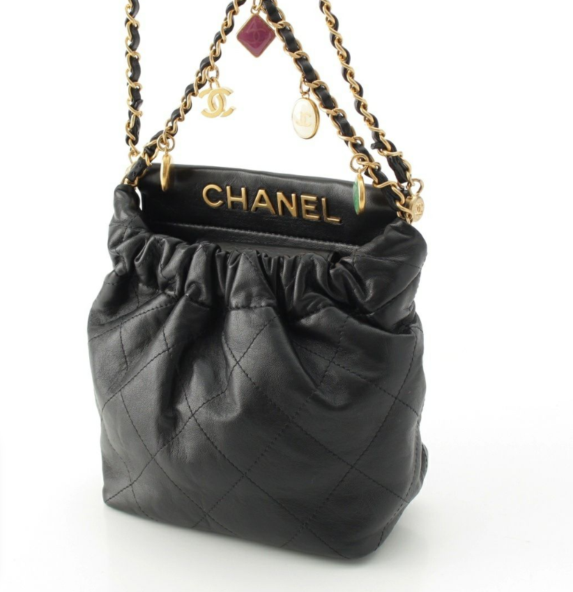 Chanel Leather Shoulder Bag Black