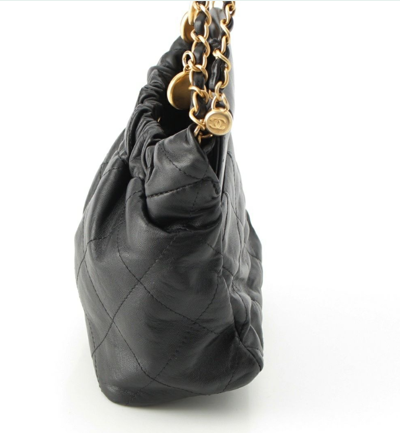 Chanel Leather Shoulder Bag Black