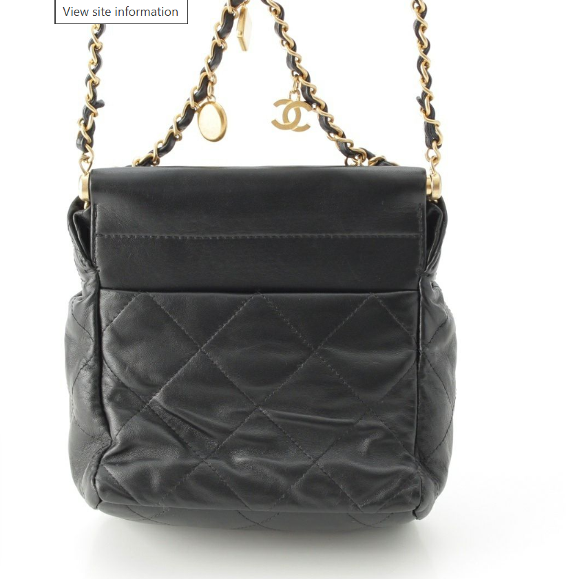 Chanel Leather Shoulder Bag Black