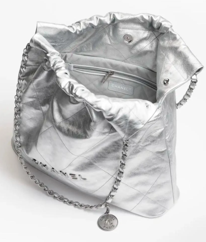 Chanel Silver Hobo Bag
