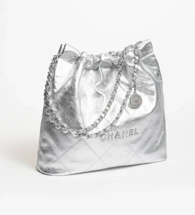 Chanel Silver Hobo Bag
