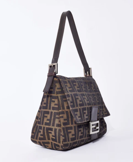 Fendi Zucca Canvas Mama Baguette Shoulder Bag