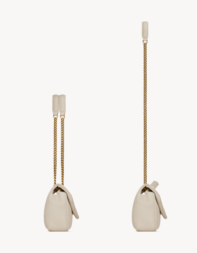 YSL Calypso small in plunged lambskin