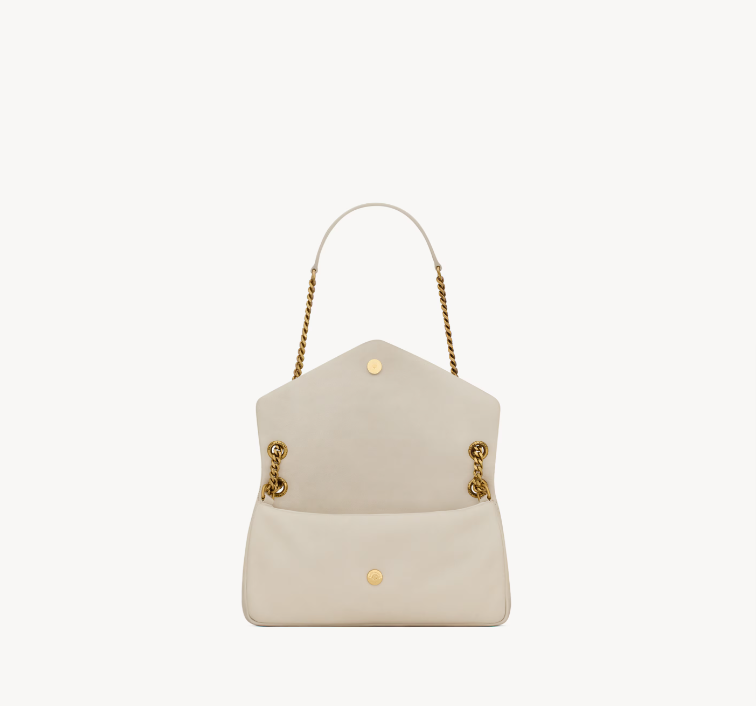 YSL Calypso small in plunged lambskin