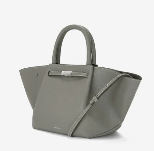 Demellier The Midi New York Grain Ecru Stitching