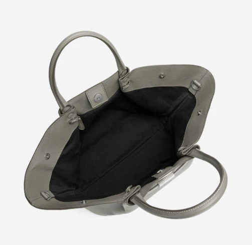 Demellier The Midi New York Grain Ecru Stitching