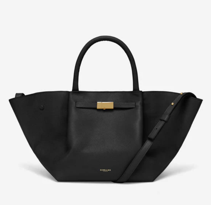 Demellier The Midi New York Grain Ecru Stitching