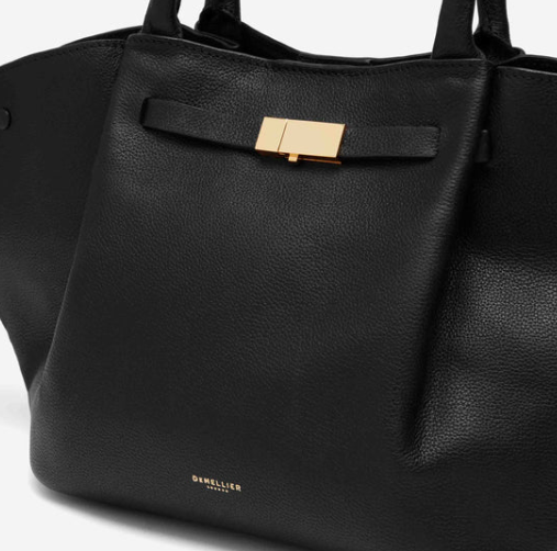 Demellier The Midi New York Grain Ecru Stitching