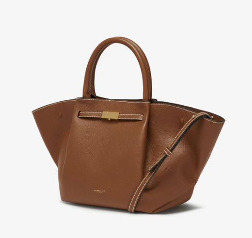 Demellier The Midi New York Grain Ecru Stitching