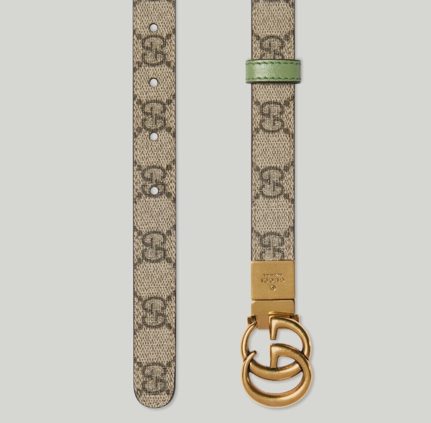GUCCI  Gucci GG Marmont Reversible Wide Belt