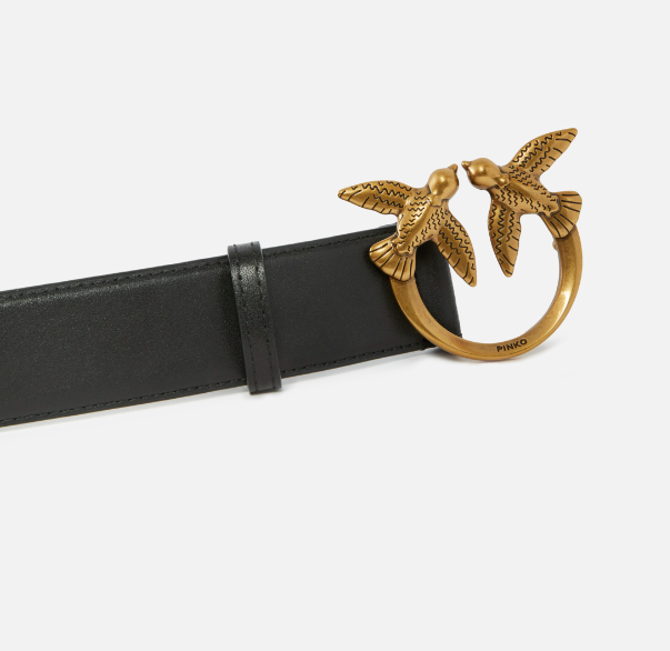 Pinko Love Birds high leather belt