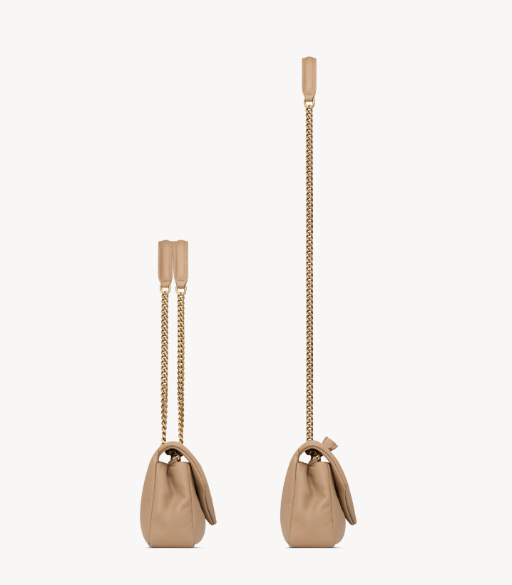 YSL Calypso small in plunged lambskin