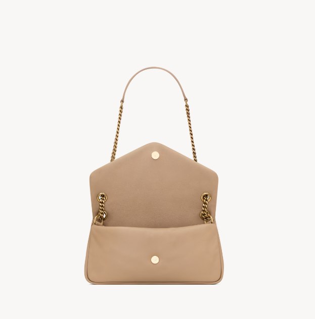 YSL Calypso small in plunged lambskin