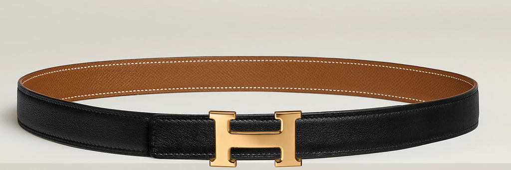 Hermes Mini H belt buckle & Reversible leather