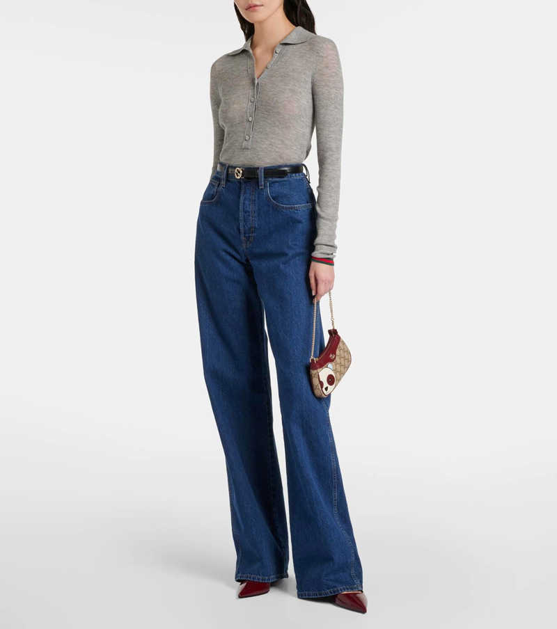 Gucci Ophidia mini panda-appliqué shoulder bag