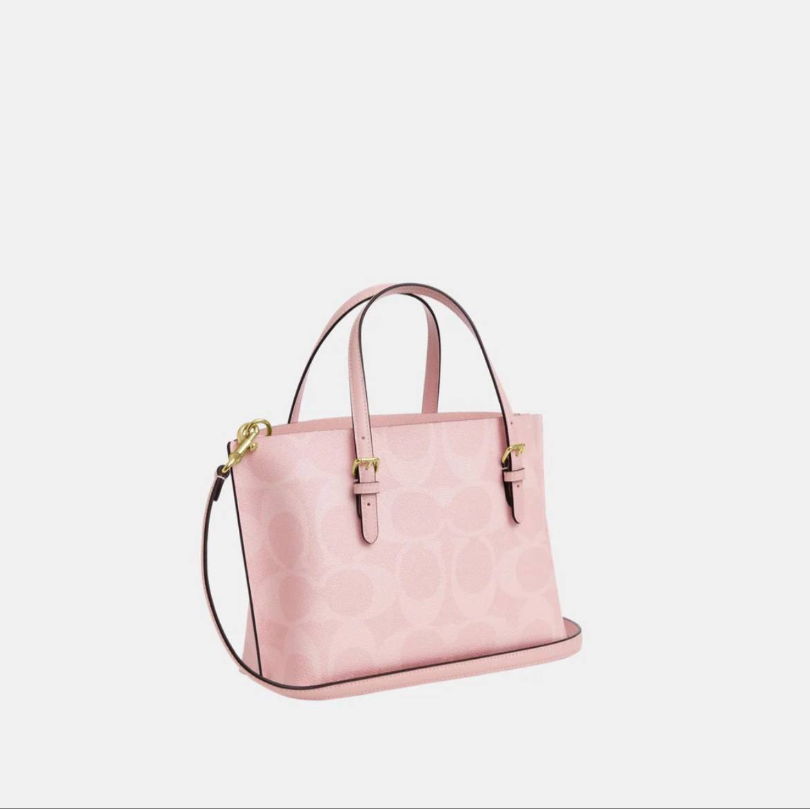 Coach Mollie Tote Bag 25 In Signature Canvas Baby Pink