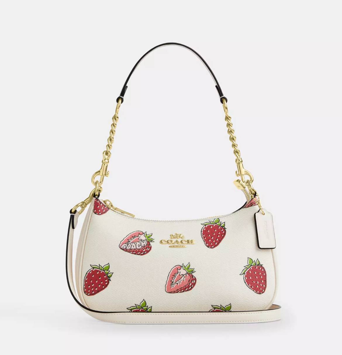 Coach Teri Shoulder Bag With Strawberry Print 🍓